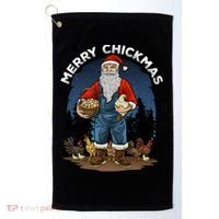 Merry Chickmas Chicken Funny Farmer Farming Christmas Santa Gift Golf Towel thumb 0