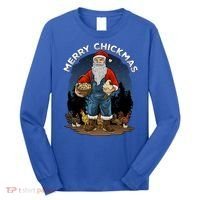 Merry Chickmas Chicken Funny Farmer Farming Christmas Santa Gift Long Sleeve Shirt thumb 0