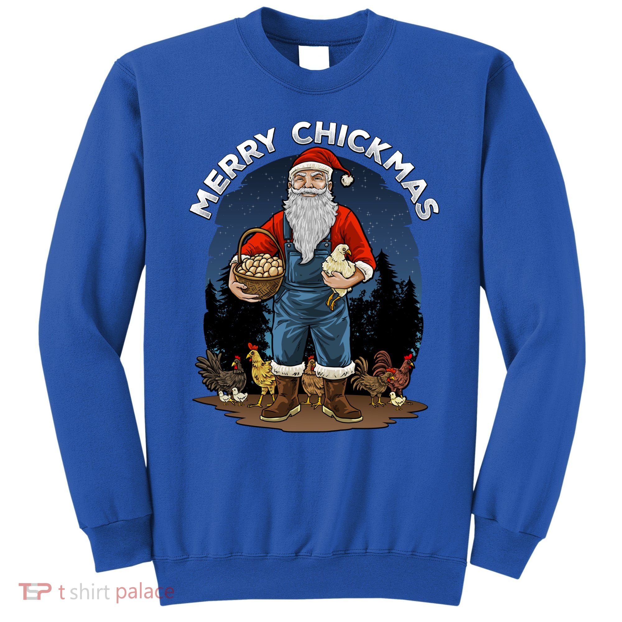 Merry Chickmas Chicken Funny Farmer Farming Christmas Santa Gift Sweatshirt