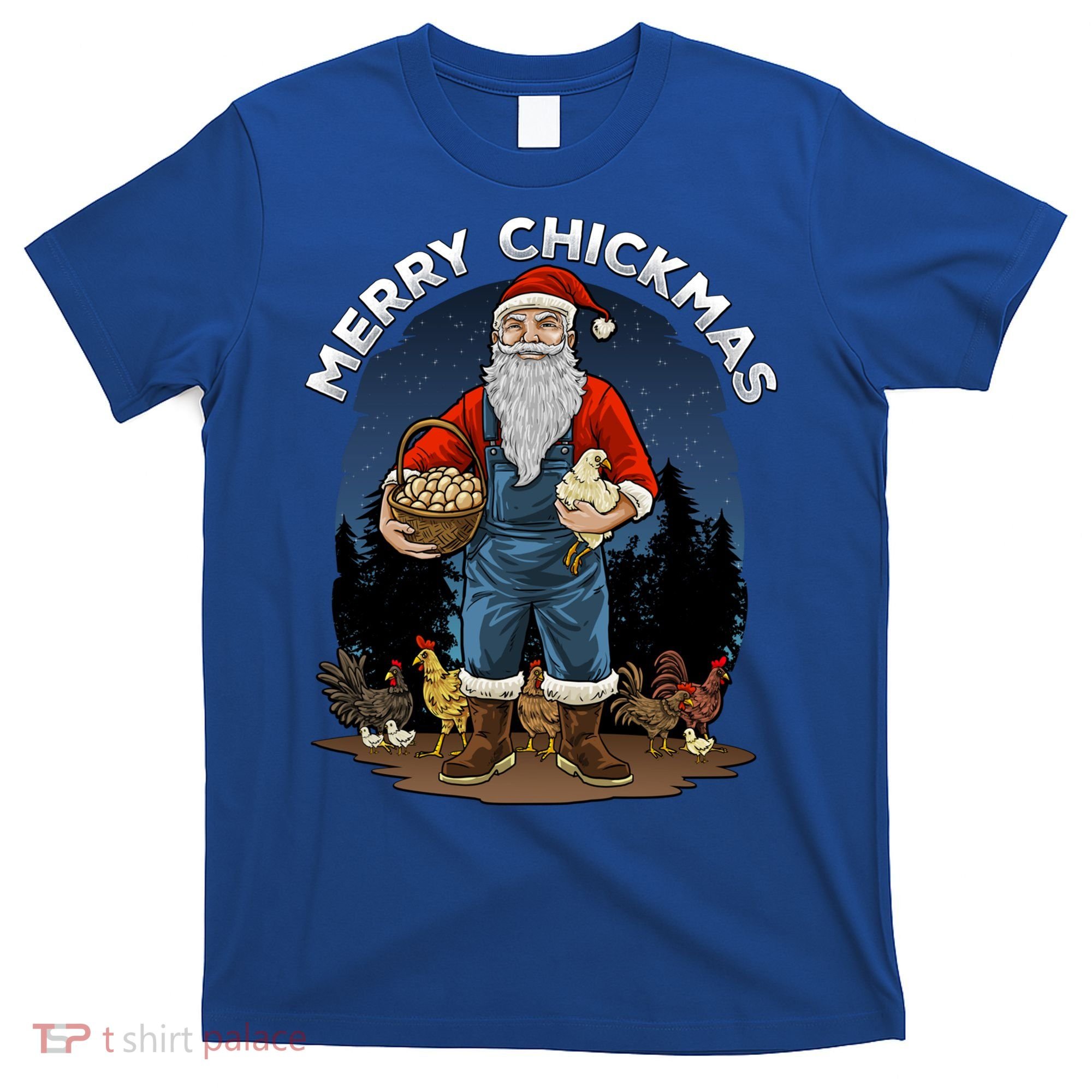 Merry Chickmas Chicken Funny Farmer Farming Christmas Santa Gift T-Shirt