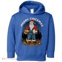 Merry Chickmas Chicken Funny Farmer Farming Christmas Santa Gift Toddler Hoodie thumb 0