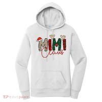 Mimi Claus Christmas Santa Hat Reindeer Grandma Grandkids Women's Hoodie thumb 0