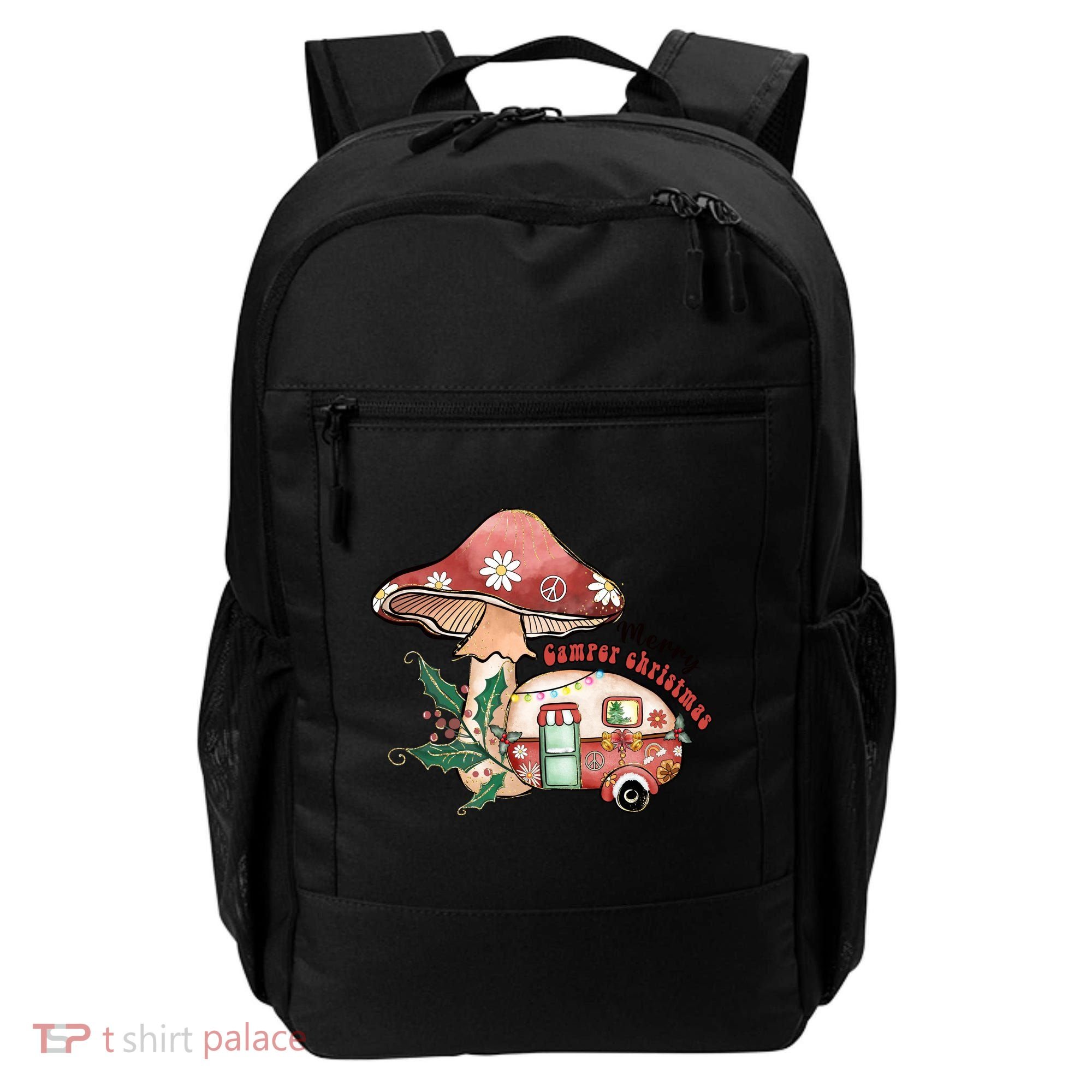 Merry Camper Christmas Gift For Camping Lover Backpack