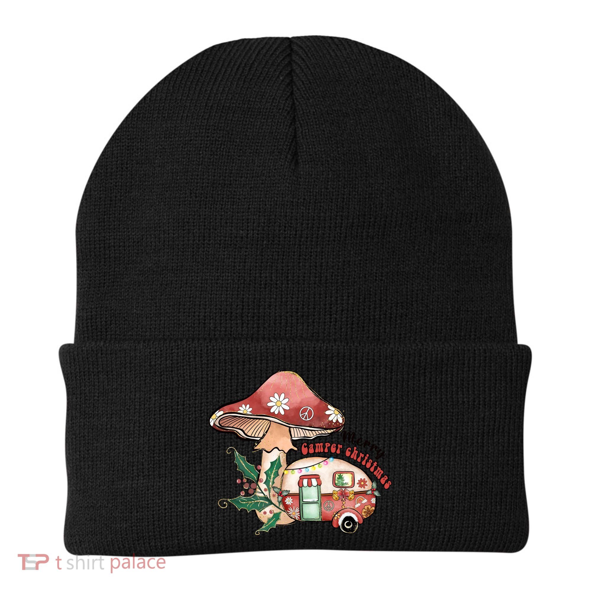 Merry Camper Christmas Gift For Camping Lover Beanie