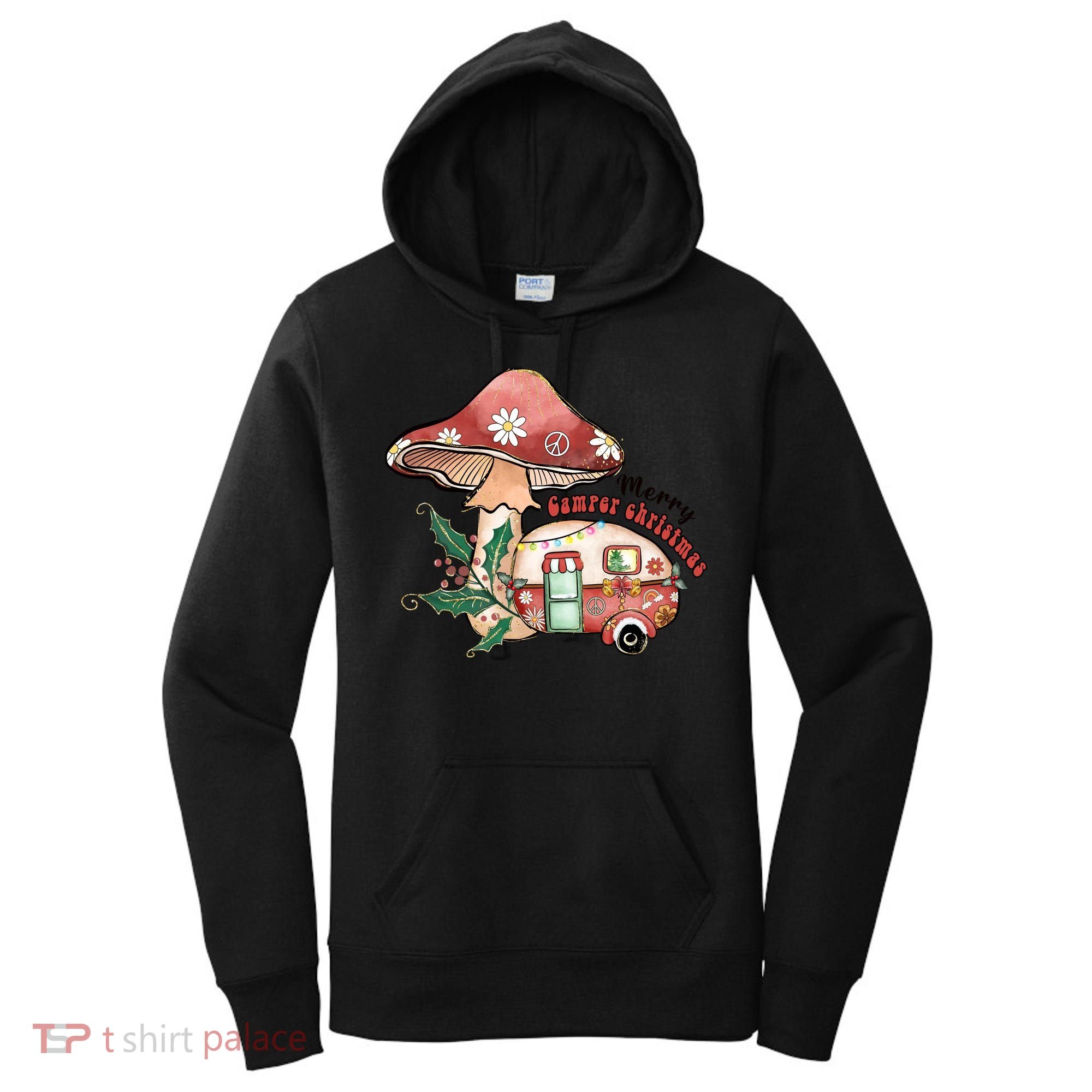 Merry Camper Christmas Gift For Camping Lover Women's Hoodie