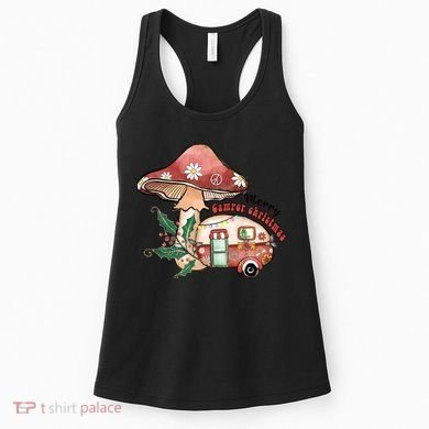 Merry Camper Christmas Gift For Camping Lover Women's Tank Top