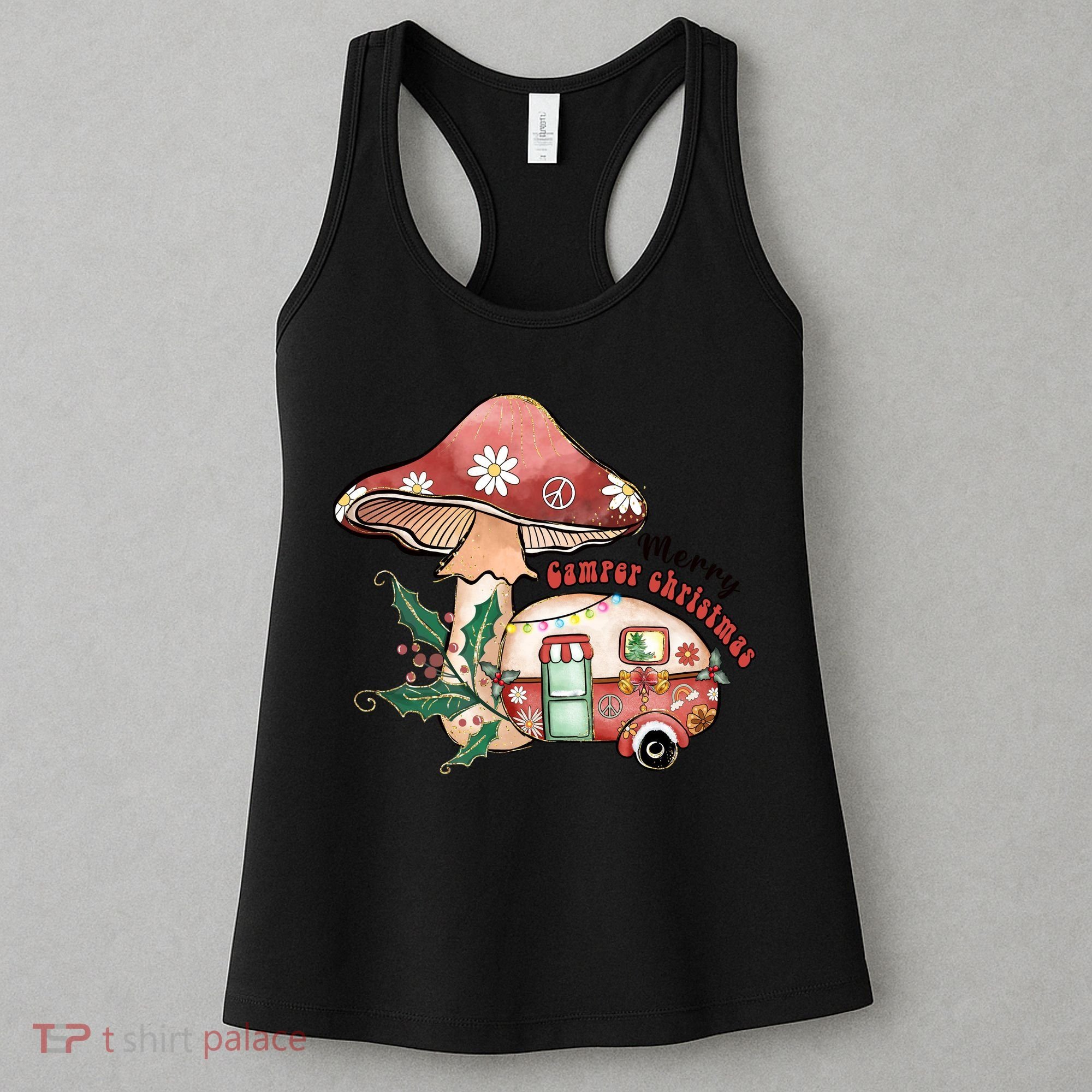 Merry Camper Christmas Gift For Camping Lover Women's Tank Top