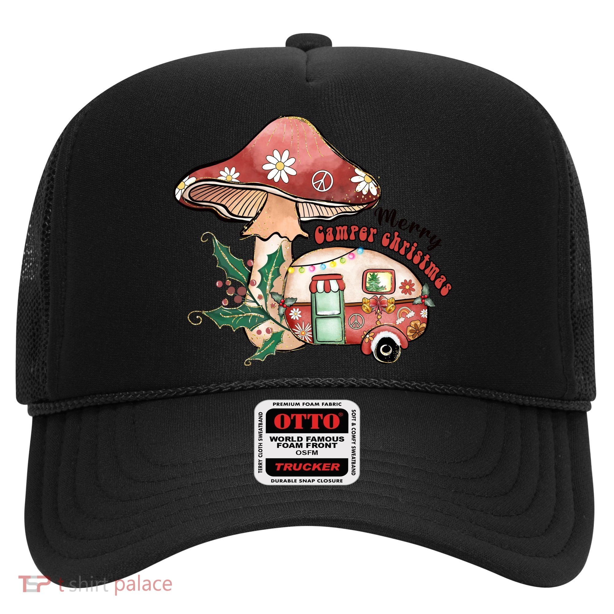 Merry Camper Christmas Gift For Camping Lover Hat