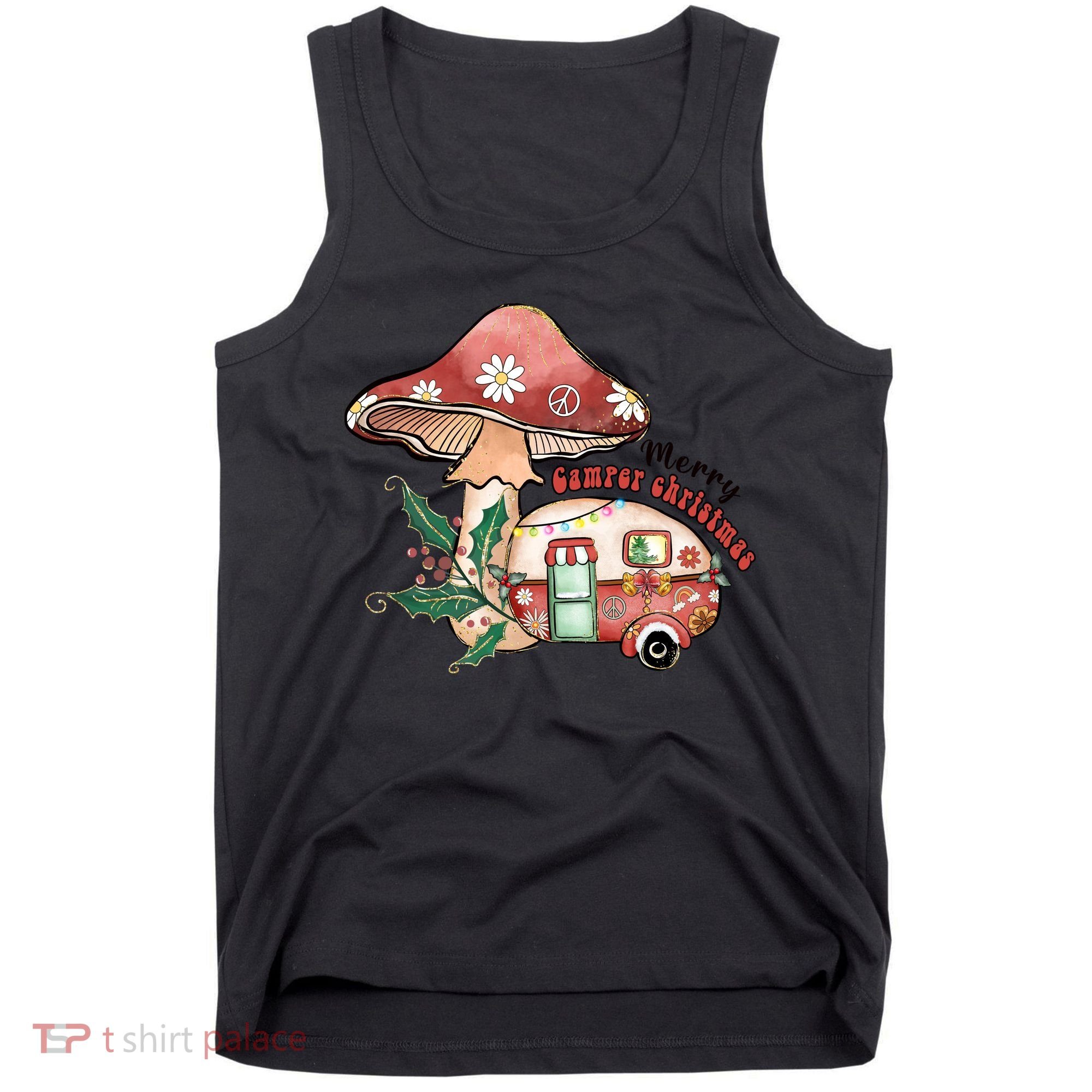 Merry Camper Christmas Gift For Camping Lover Tank Top