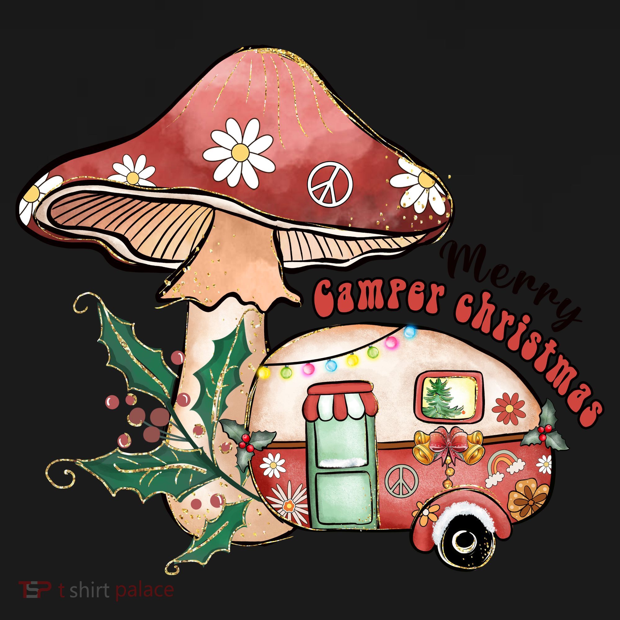 Merry Camper Christmas Gift For Camping Lover Tank Top