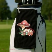 Merry Camper Christmas Gift For Camping Lover Golf Towel thumb 2