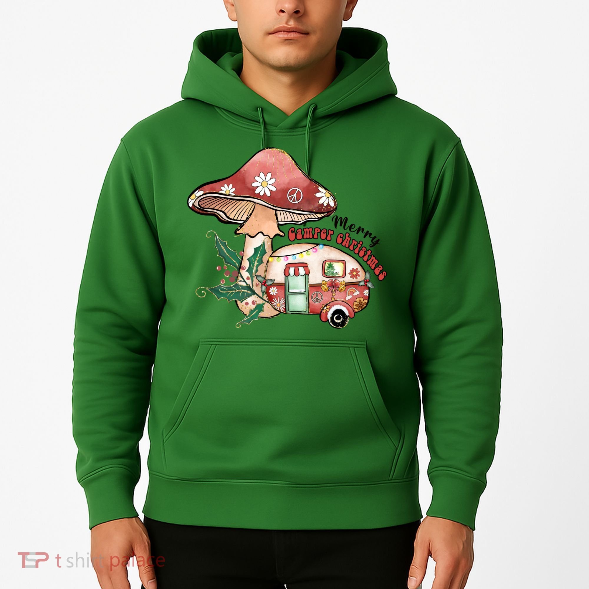 Merry Camper Christmas Gift For Camping Lover Hoodie
