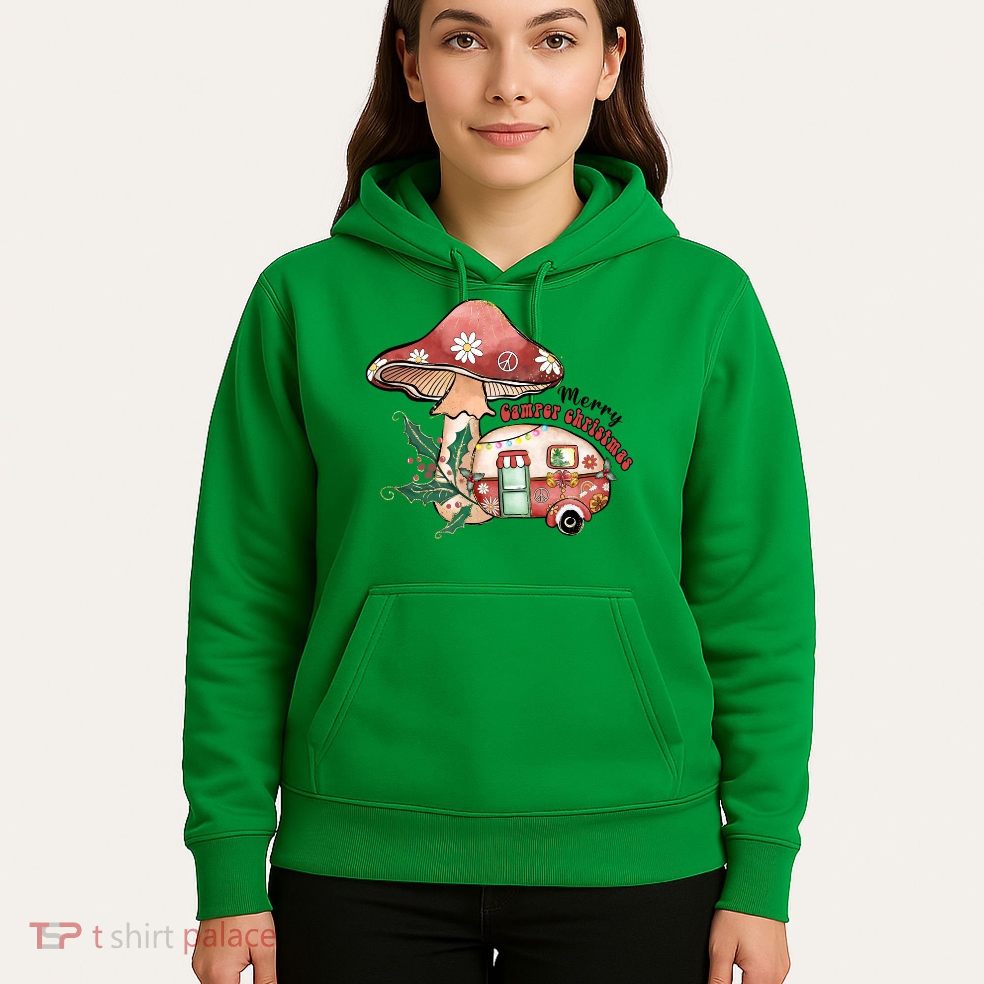 Merry Camper Christmas Gift For Camping Lover Hoodie