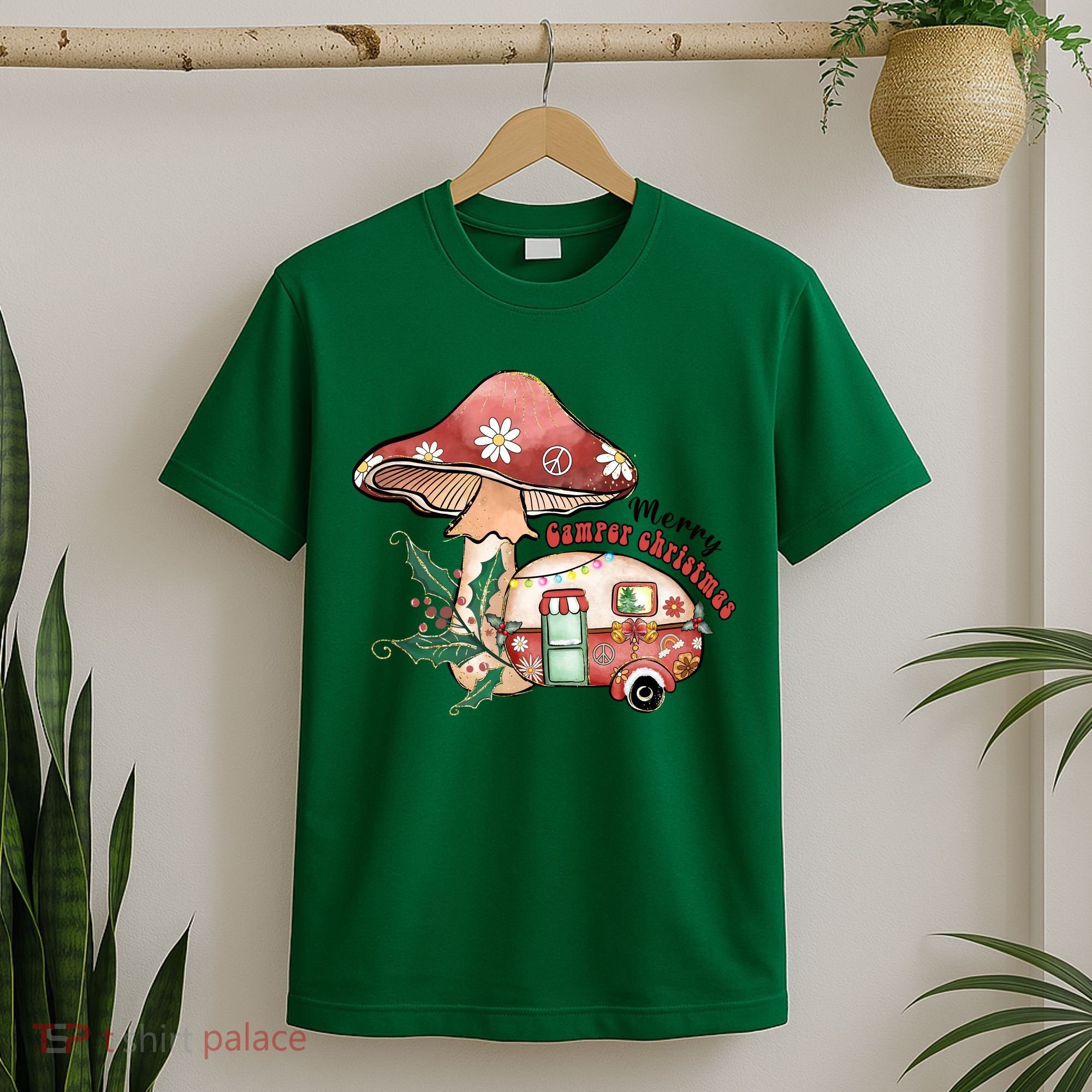 Merry Camper Christmas Gift For Camping Lover T-Shirt