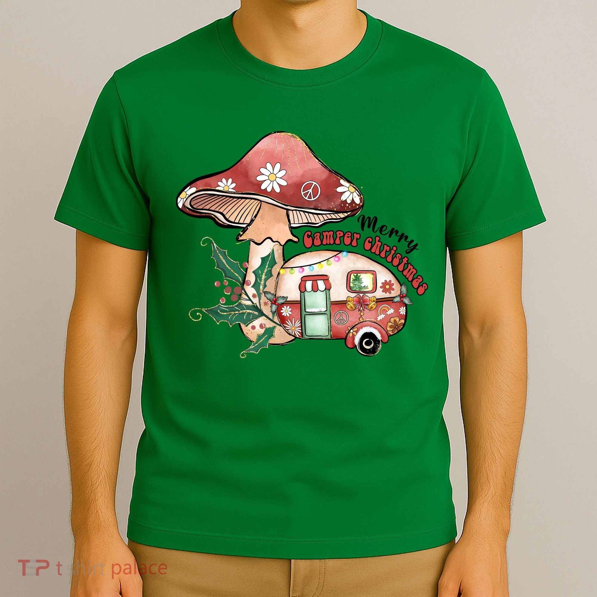 Merry Camper Christmas Gift For Camping Lover T-Shirt