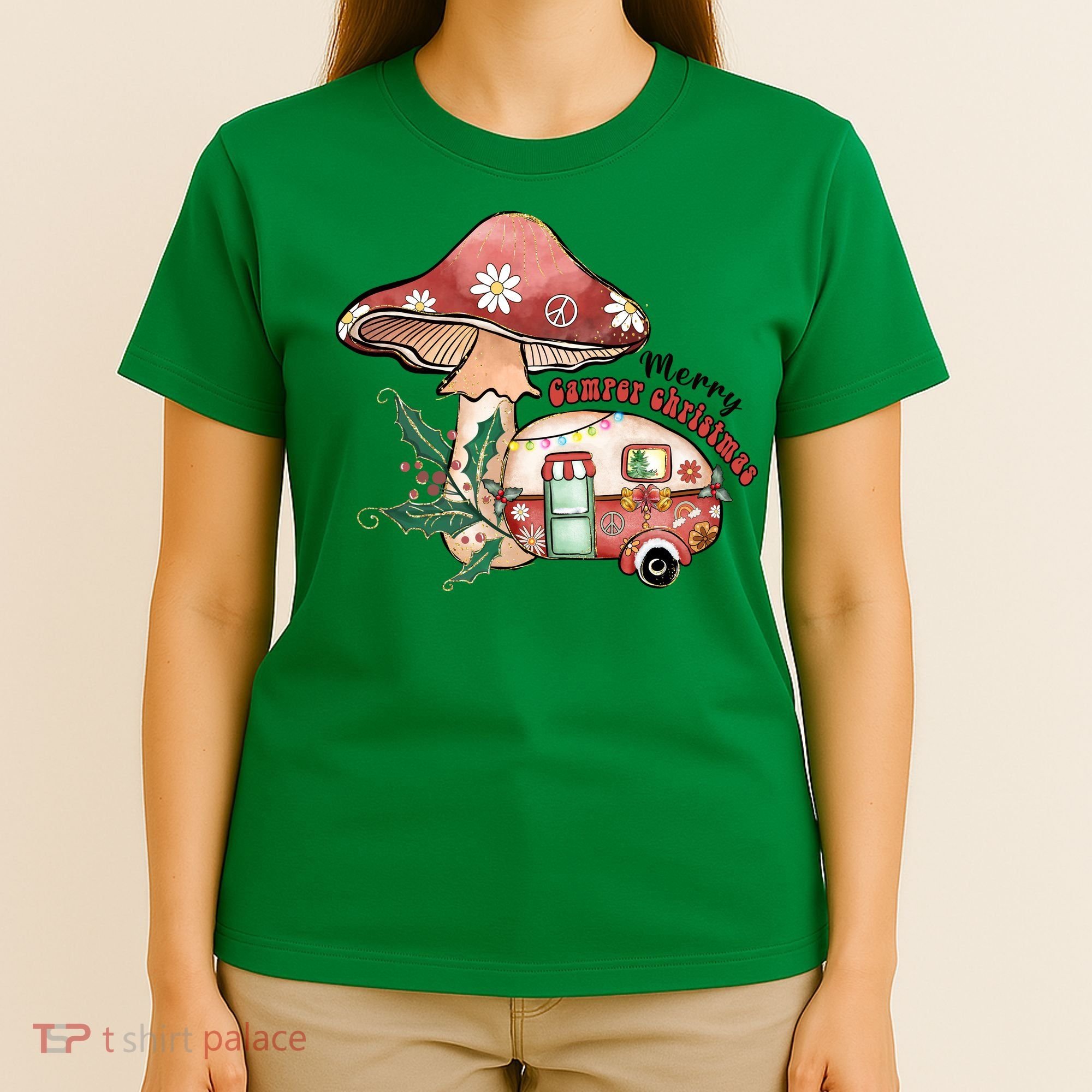 Merry Camper Christmas Gift For Camping Lover T-Shirt