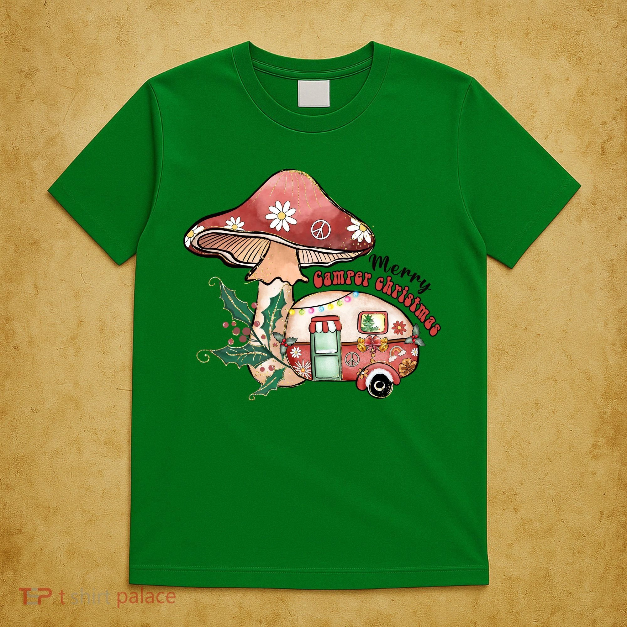 Merry Camper Christmas Gift For Camping Lover T-Shirt