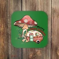 Merry Camper Christmas Gift For Camping Lover Coaster thumb 0