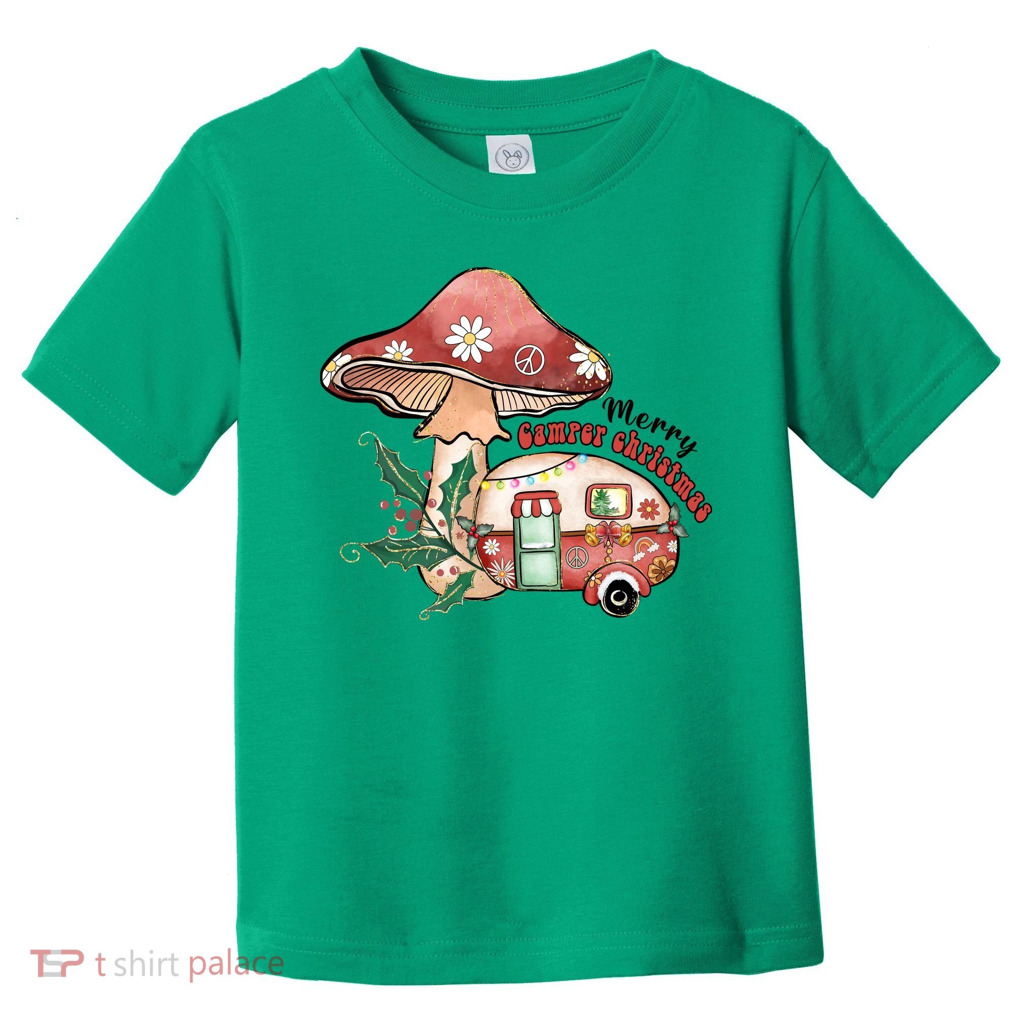 Merry Camper Christmas Gift For Camping Lover Toddler T-Shirt
