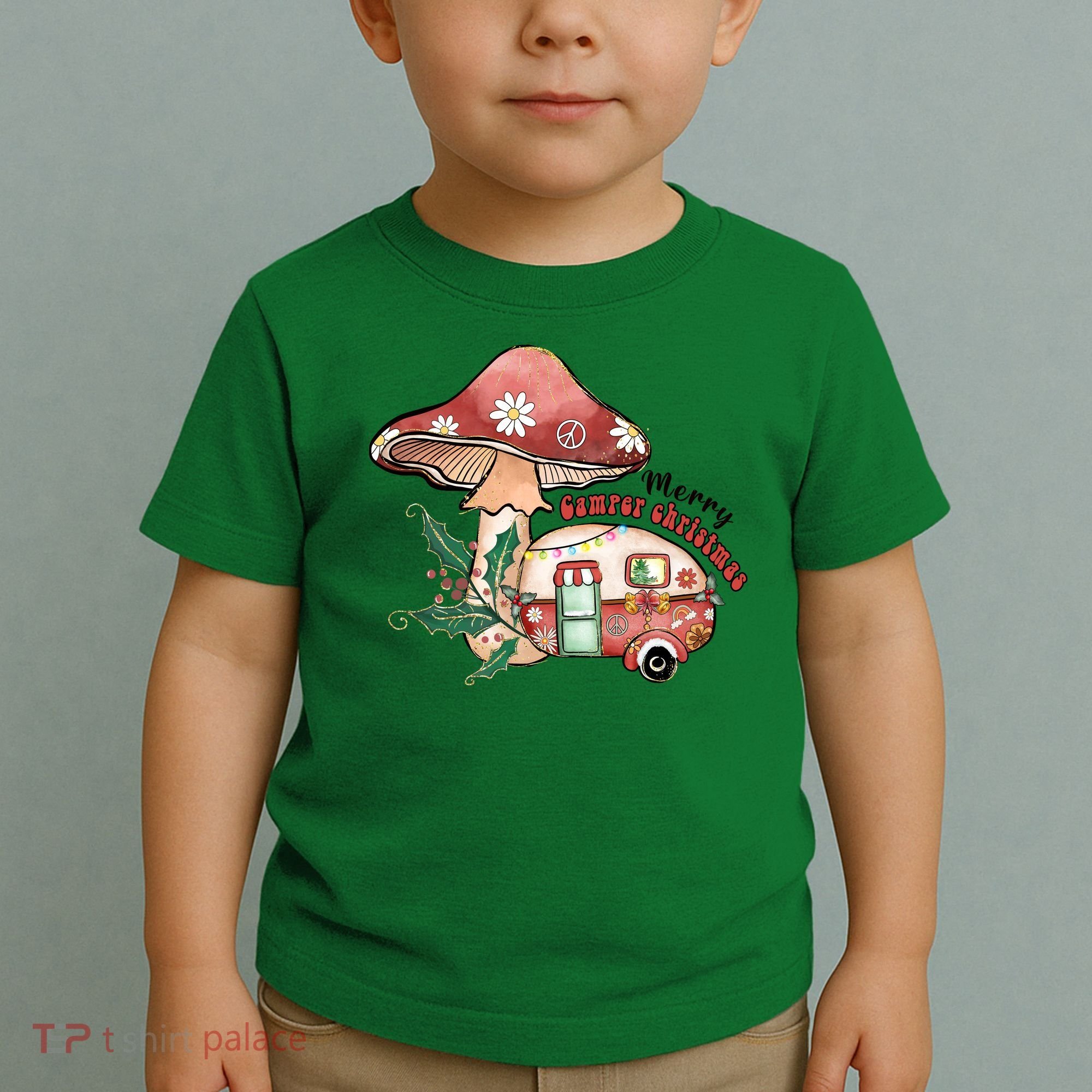 Merry Camper Christmas Gift For Camping Lover Toddler T-Shirt