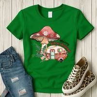 Merry Camper Christmas Gift For Camping Lover Women's T-Shirt thumb 3