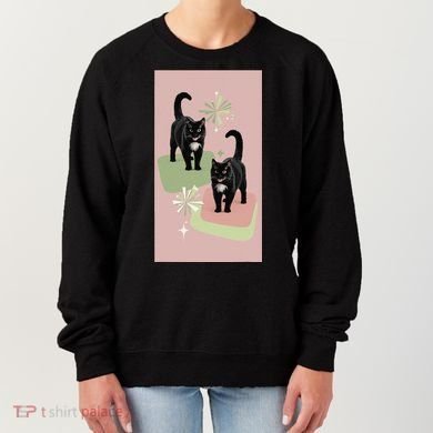 Mid Century Cats Atomic Cat Retro Pin.K 50s 60s Women's Sweatshirt