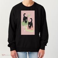 Mid Century Cats Atomic Cat Retro Pin.K 50s 60s Women's Sweatshirt thumb 0