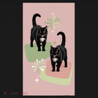 Mid Century Cats Atomic Cat Retro Pin.K 50s 60s Women's Hoodie thumb 2