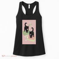 Mid Century Cats Atomic Cat Retro Pin.K 50s 60s Women's Tank Top thumb 0