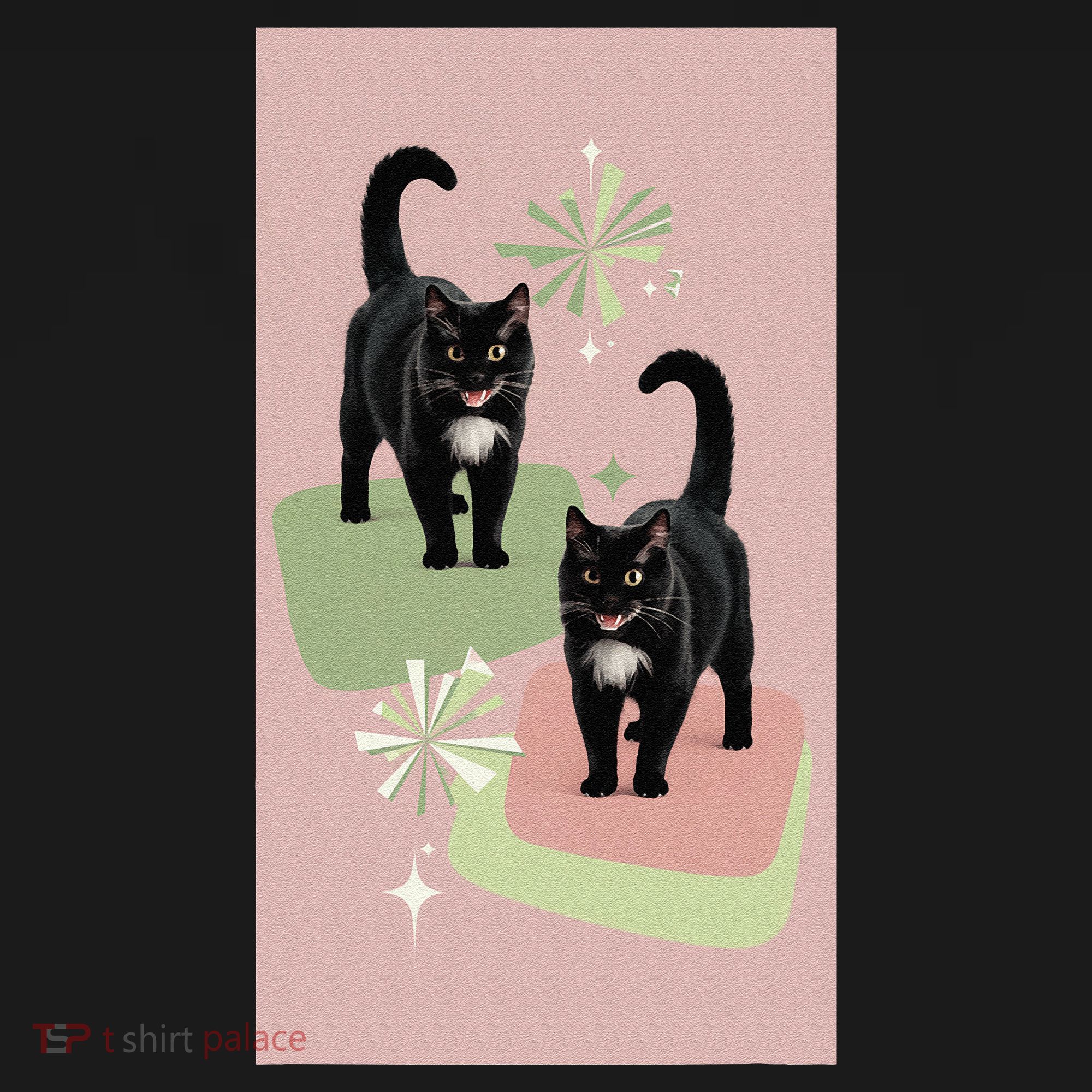 Mid Century Cats Atomic Cat Retro Pin.K 50s 60s Women's Tank Top