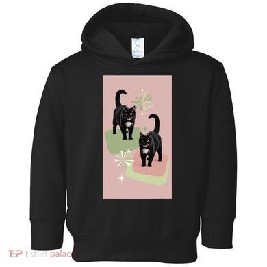 Mid Century Cats Atomic Cat Retro Pin.K 50s 60s Toddler Hoodie