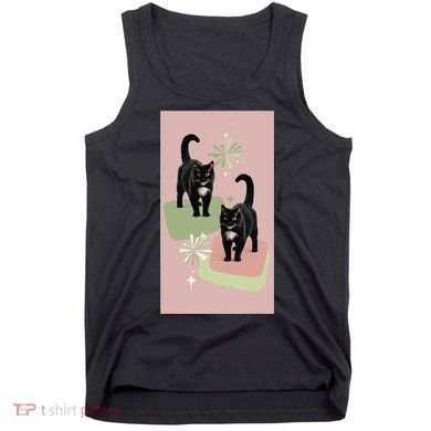 Mid Century Cats Atomic Cat Retro Pin.K 50s 60s Tank Top