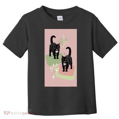 Mid Century Cats Atomic Cat Retro Pin.K 50s 60s Toddler T-Shirt