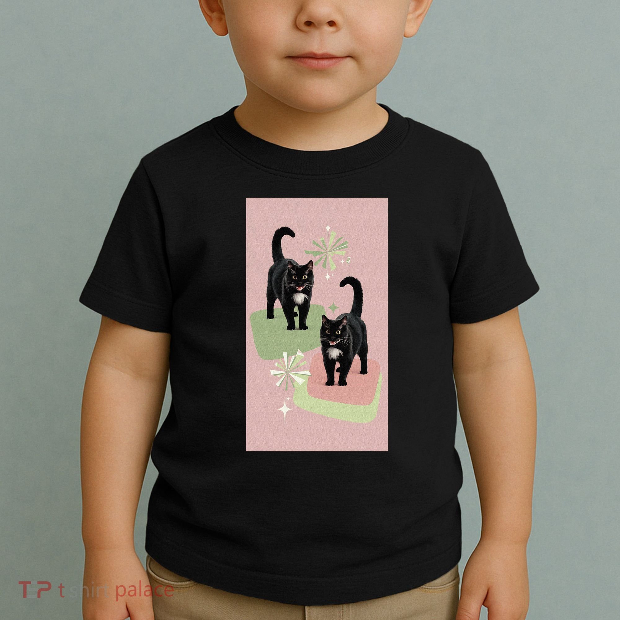 Mid Century Cats Atomic Cat Retro Pin.K 50s 60s Toddler T-Shirt