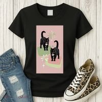 Mid Century Cats Atomic Cat Retro Pin.K 50s 60s Women's T-Shirt thumb 3