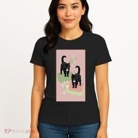 Mid Century Cats Atomic Cat Retro Pin.K 50s 60s Women's T-Shirt thumb 4
