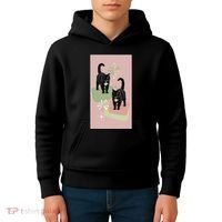 Mid Century Cats Atomic Cat Retro Pin.K 50s 60s Kids Hoodie thumb 4