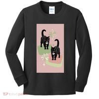 Mid Century Cats Atomic Cat Retro Pin.K 50s 60s Kids Long Sleeve Shirt thumb 0