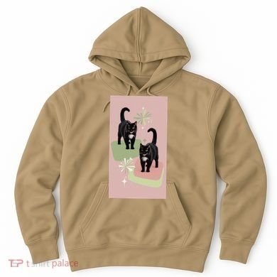 Mid Century Cats Atomic Cat Retro Pin.K 50s 60s Hoodie