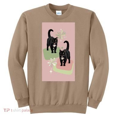 Mid Century Cats Atomic Cat Retro Pin.K 50s 60s Sweatshirt