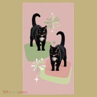 Mid Century Cats Atomic Cat Retro Pin.K 50s 60s Sweatshirt thumb 2