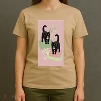 Mid Century Cats Atomic Cat Retro Pin.K 50s 60s T-Shirt thumb 4