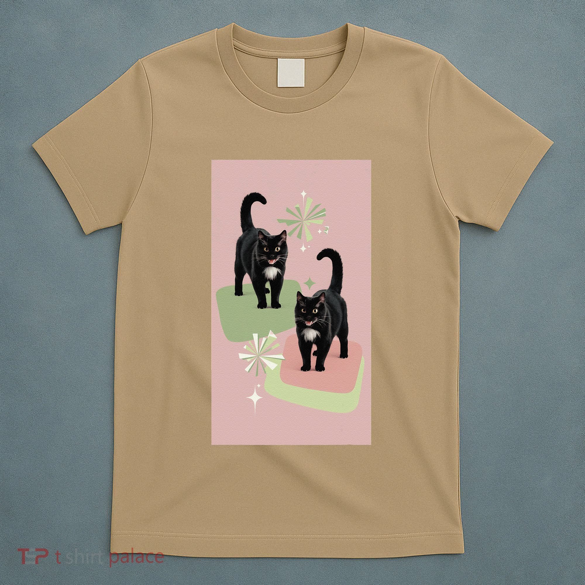 Mid Century Cats Atomic Cat Retro Pin.K 50s 60s T-Shirt
