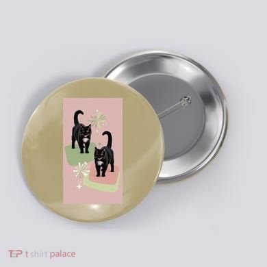Mid Century Cats Atomic Cat Retro Pin.K 50s 60s Button