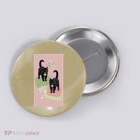 Mid Century Cats Atomic Cat Retro Pin.K 50s 60s Button thumb 0