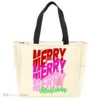 Merry Christmas Cute Holiday Gift Tote Bag thumb 0