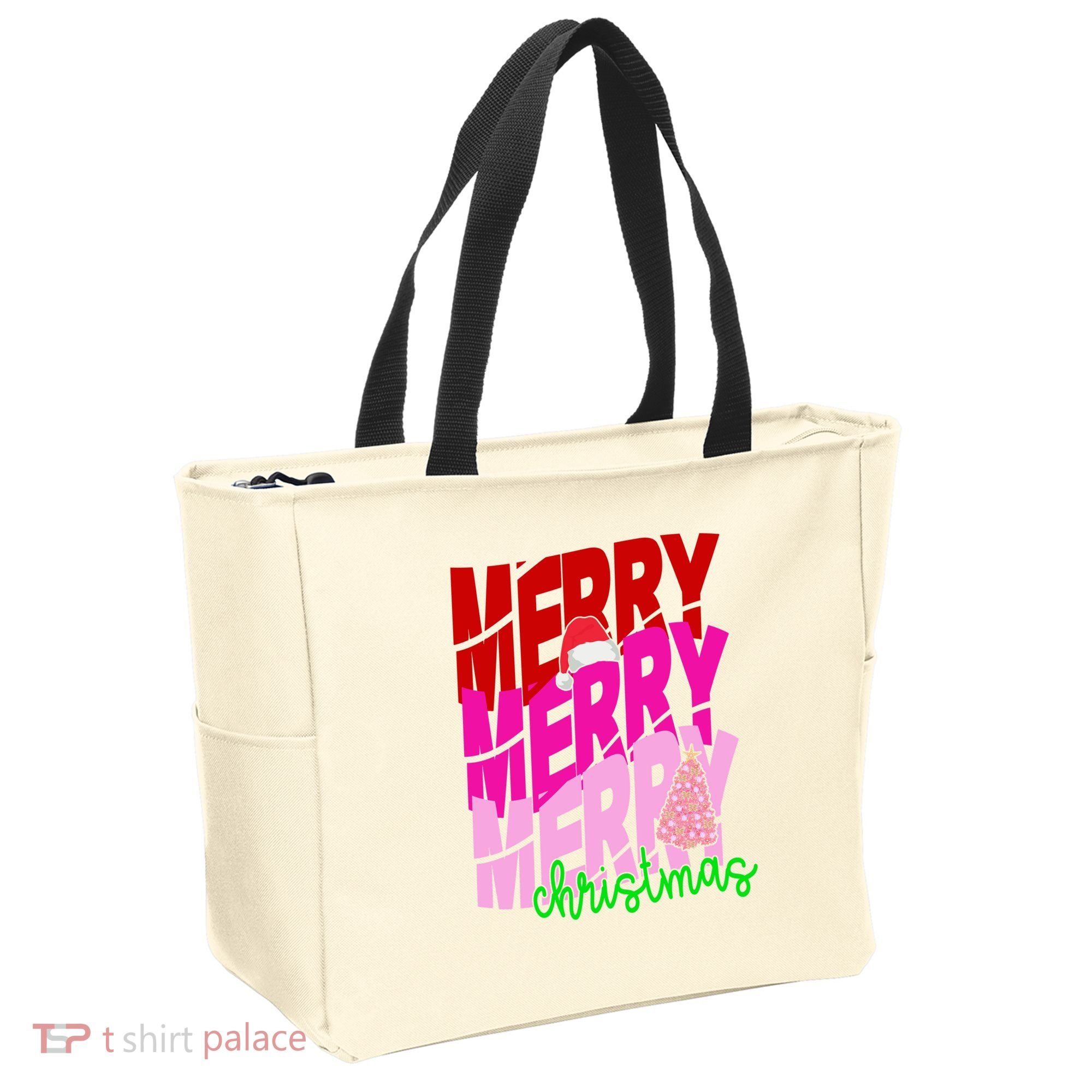 Merry Christmas Cute Holiday Gift Tote Bag