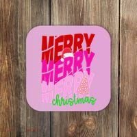 Merry Christmas Cute Holiday Gift Coaster thumb 0