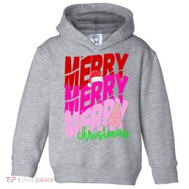 Merry Christmas Cute Holiday Gift Toddler Hoodie