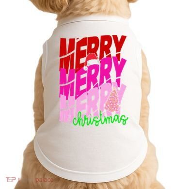 Merry Christmas Cute Holiday Gift Doggie Tank